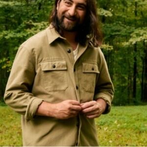 Vtg LL Bean 1933 Chamois Cloth Shirt Heavyweight Soft Cotton Button-down